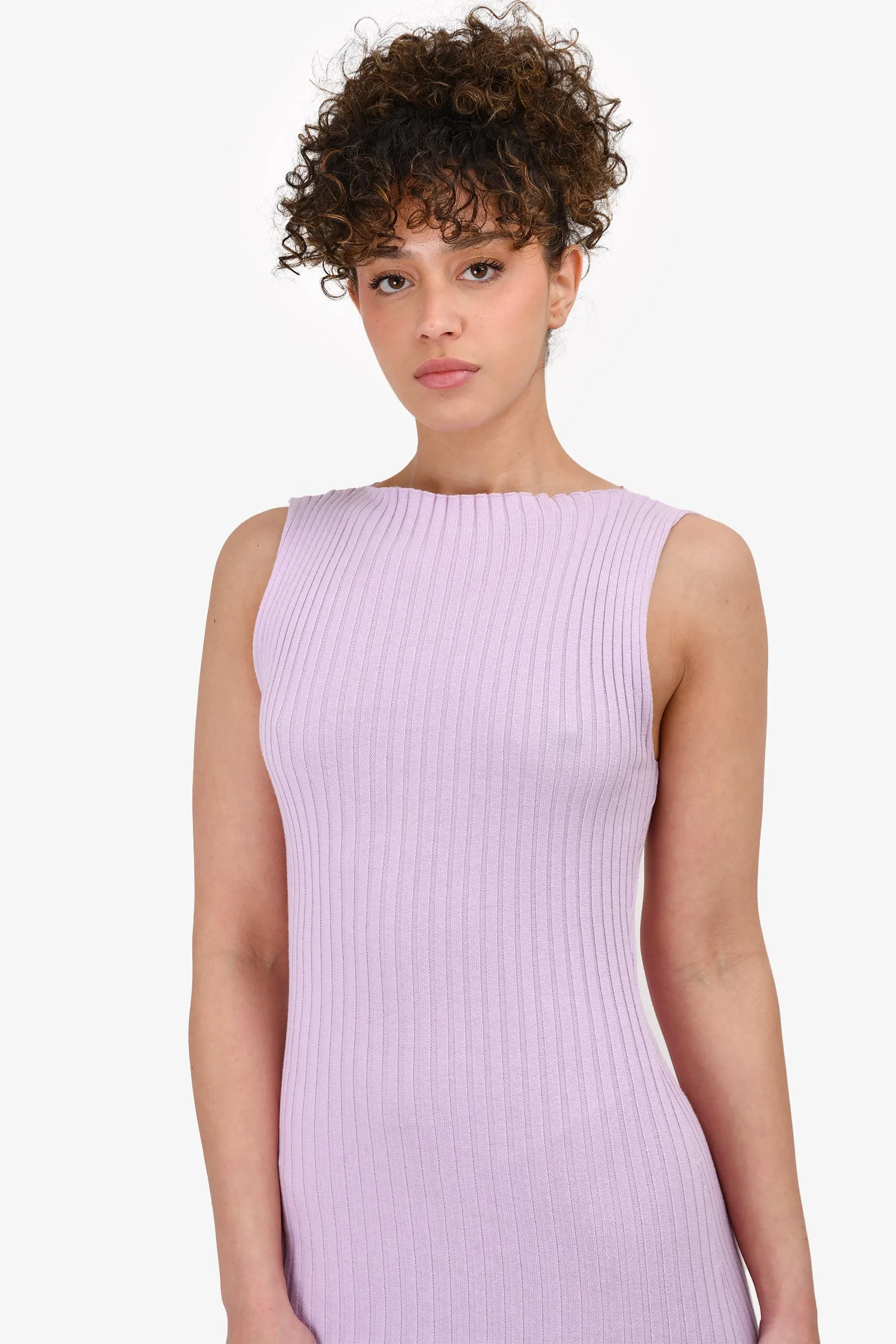 Anna Quan Lilac Knit Sleeveless Dress Size 4