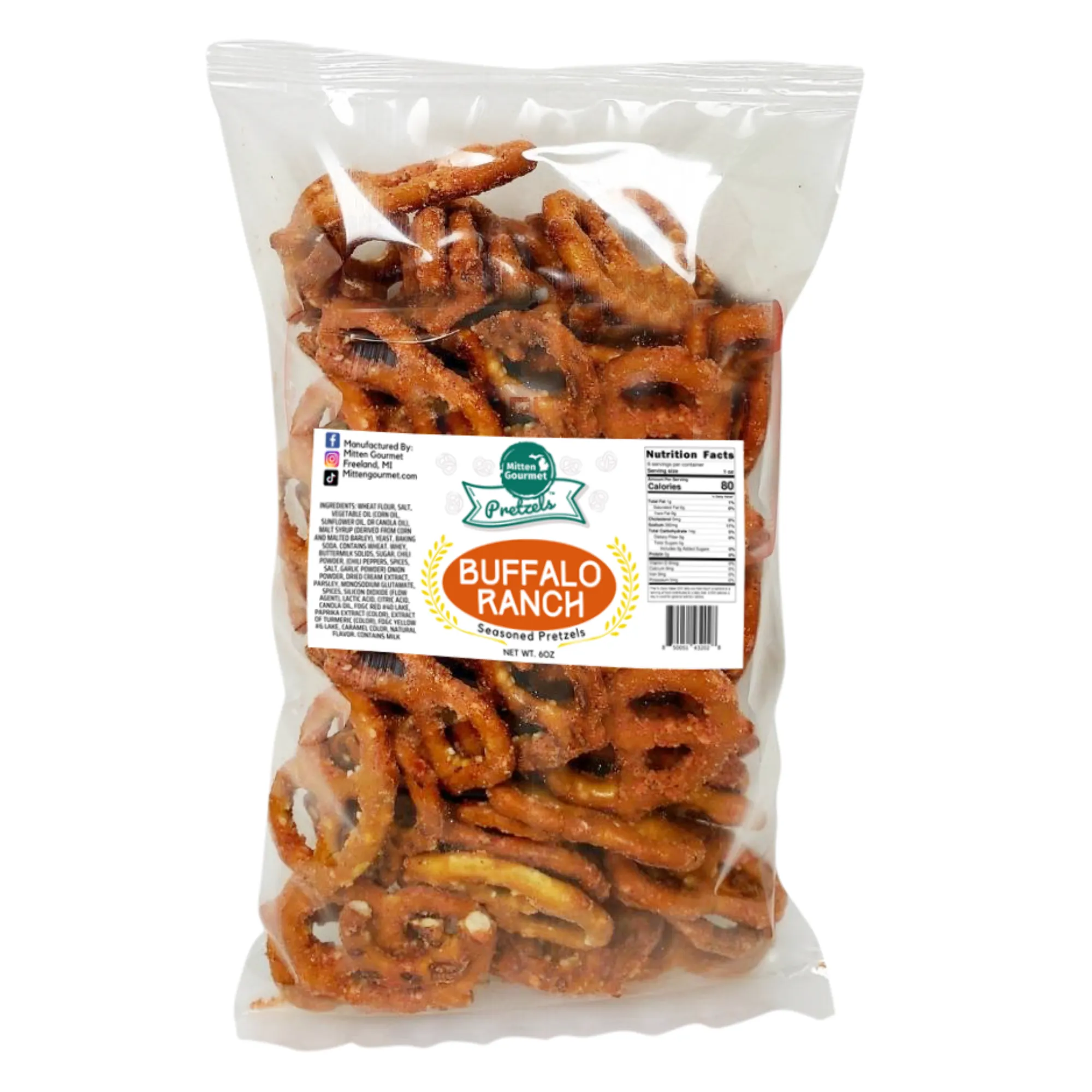Buffalo Ranch - Small Batch Gourmet Pretzels by Mitten Gourmet
