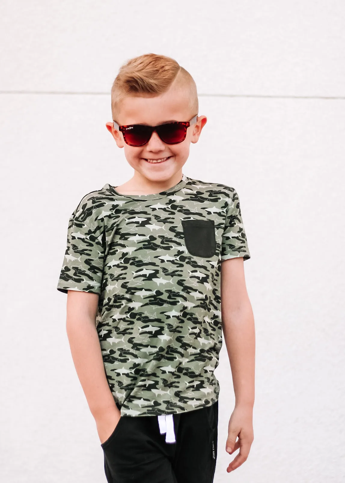 Camo Shark Dream Pocket Tee