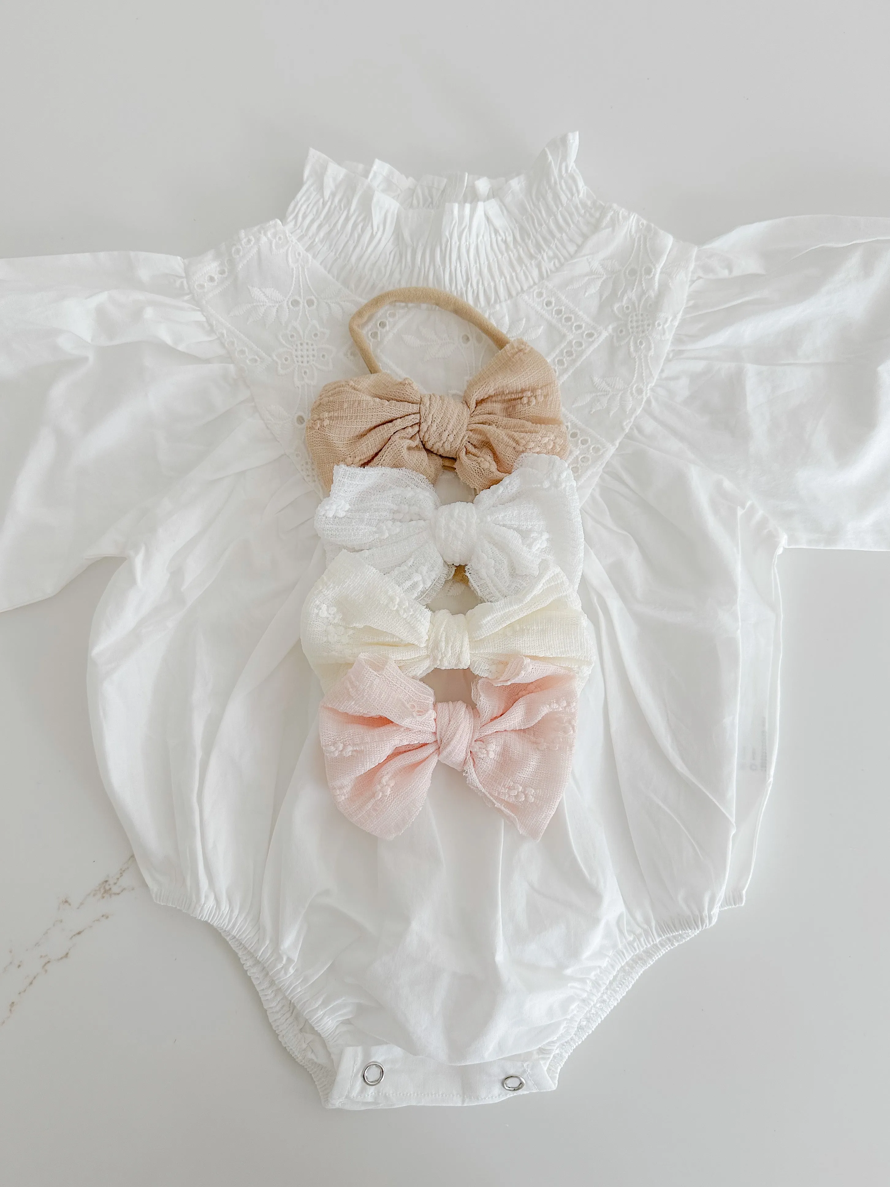Embroidered Cotton Romper - White