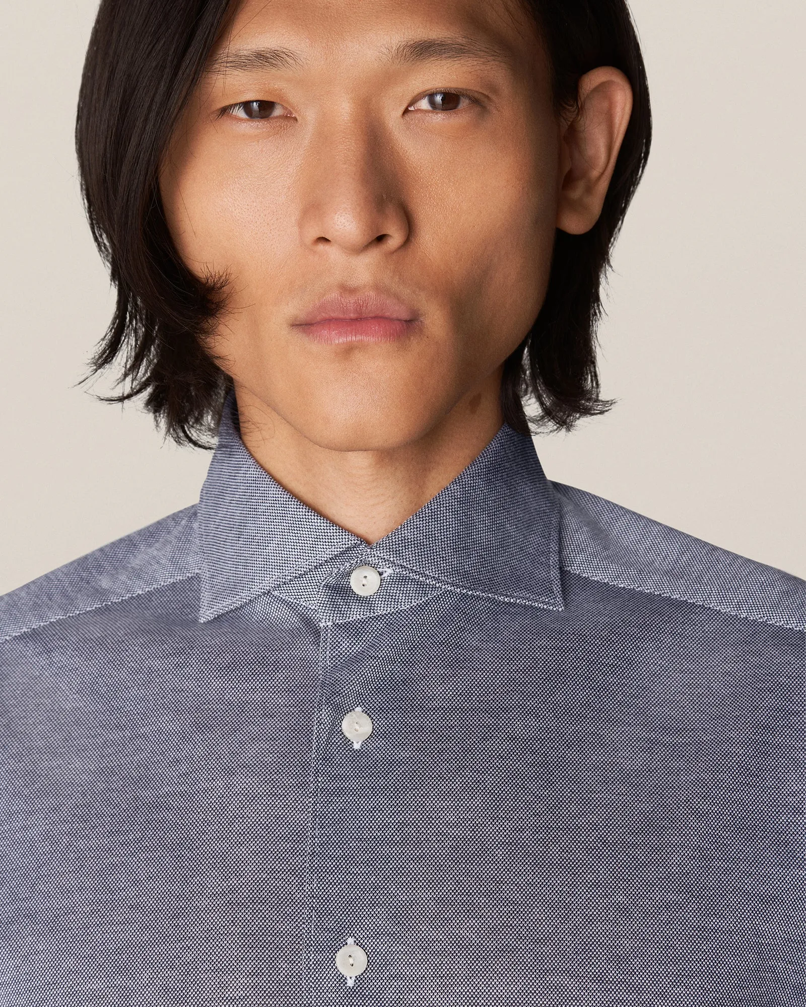 ETON 10000264228 BLUE SLIM SC PIQUE SHIRT