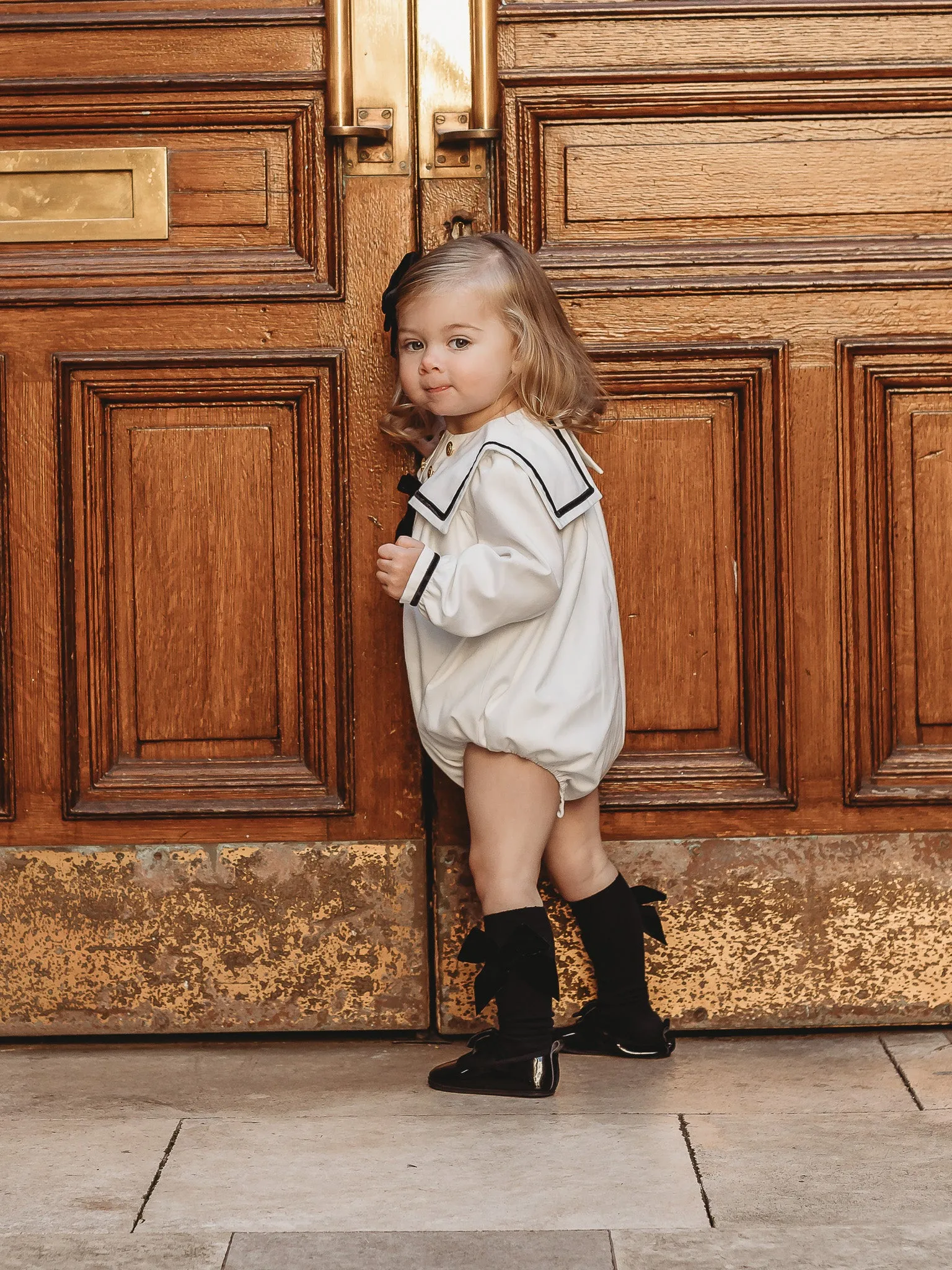 'Florri' monochrome sailor collar romper