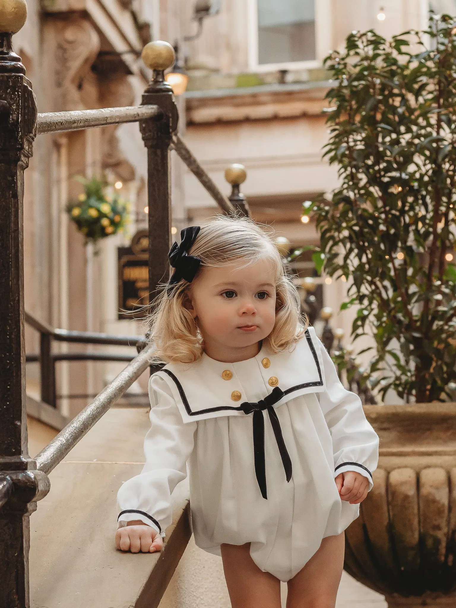 'Florri' monochrome sailor collar romper