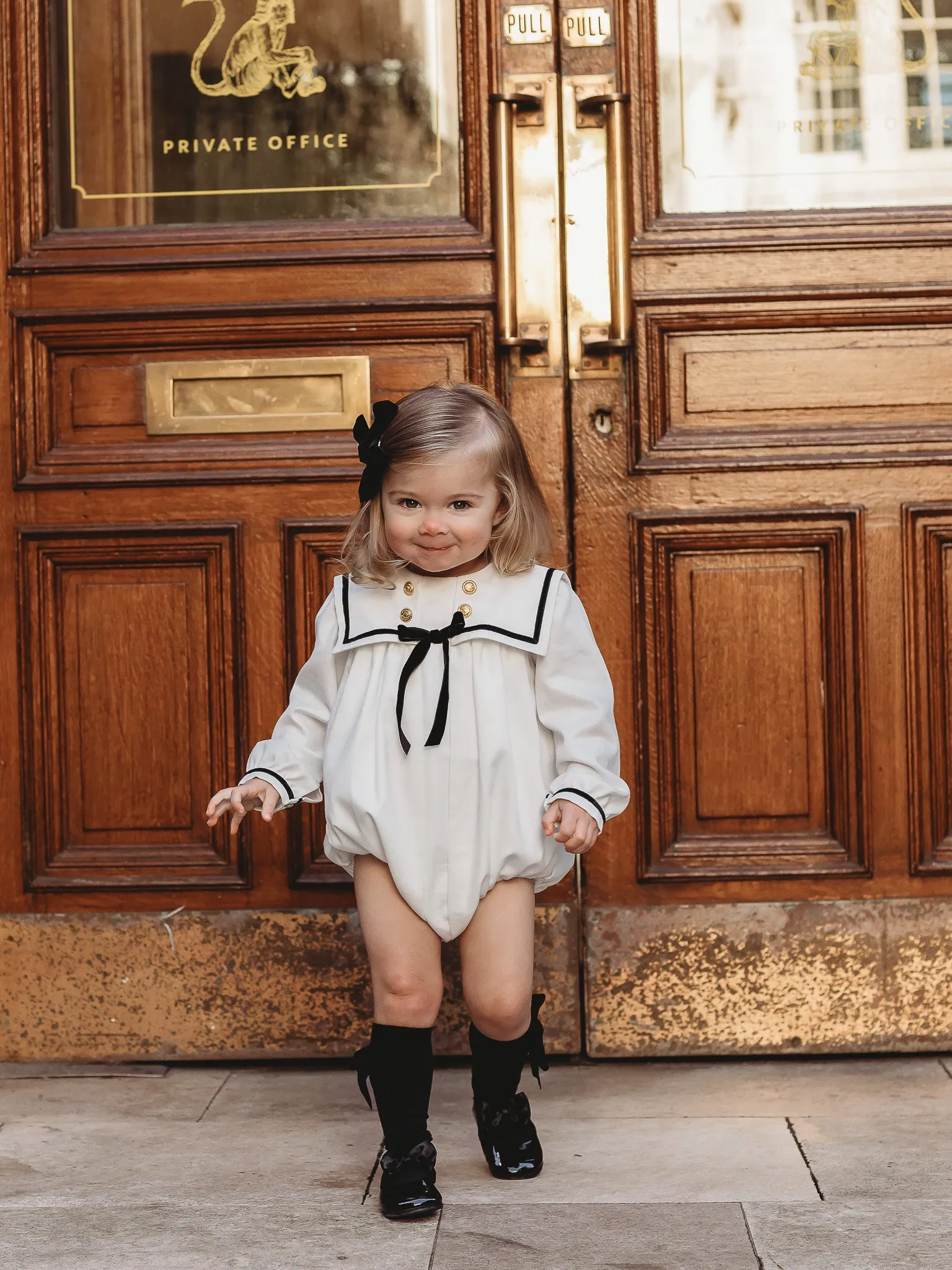 'Florri' monochrome sailor collar romper