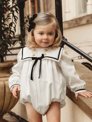 'Florri' monochrome sailor collar romper