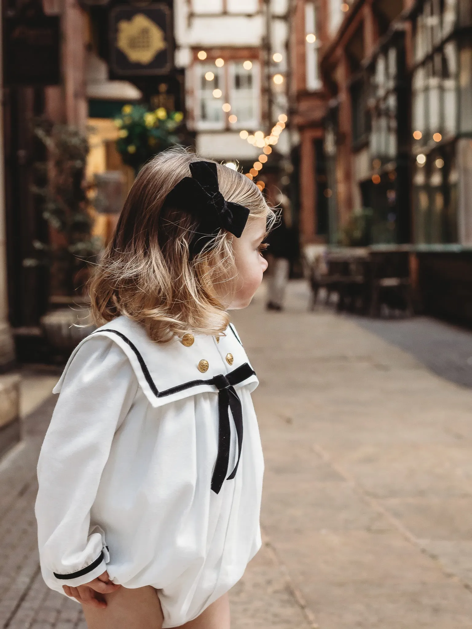 'Florri' monochrome sailor collar romper