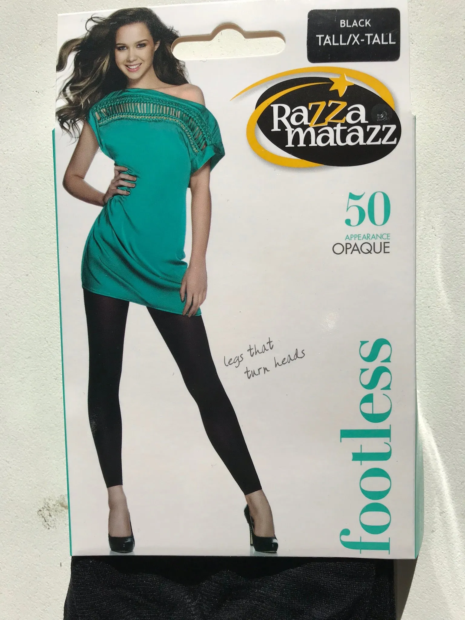 Footless Tights • Opaque Black • TALL/ XTALL