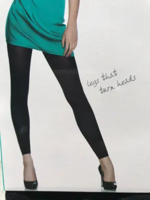 Footless Tights • Opaque Black • TALL/ XTALL