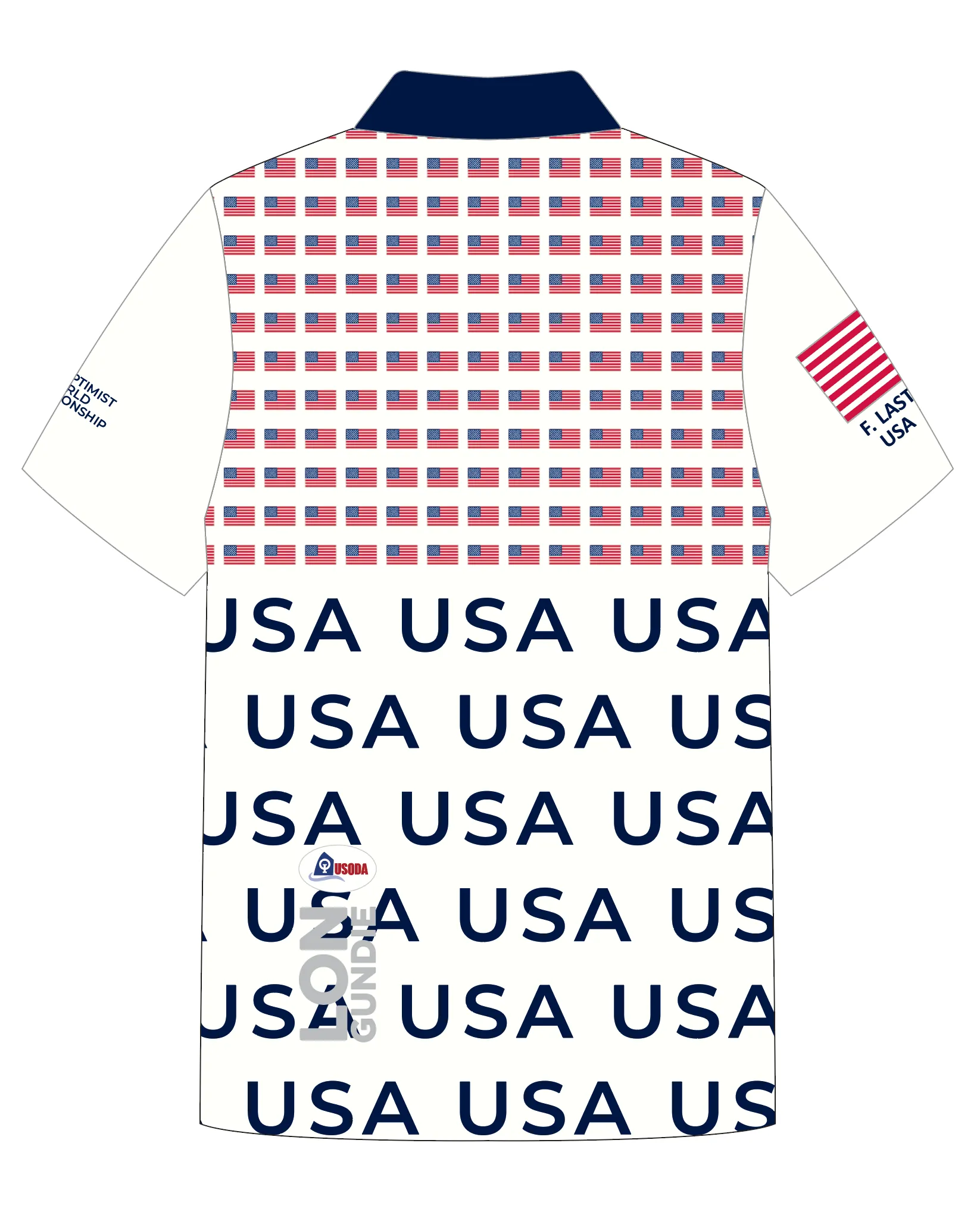 JR POLO SHIRT TOP SHORT SLEEVE NAVY | USODA '25 WORLDS | PSNLZ'D