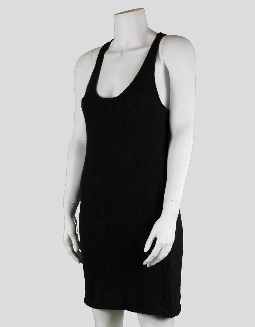 Monrow Black Sleeveless Scoop Neck Knit Dress Size Small