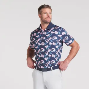 Puma Men's X Arnold Palmer Spring Floral Deep Navy/Pale Pink Golf Polo