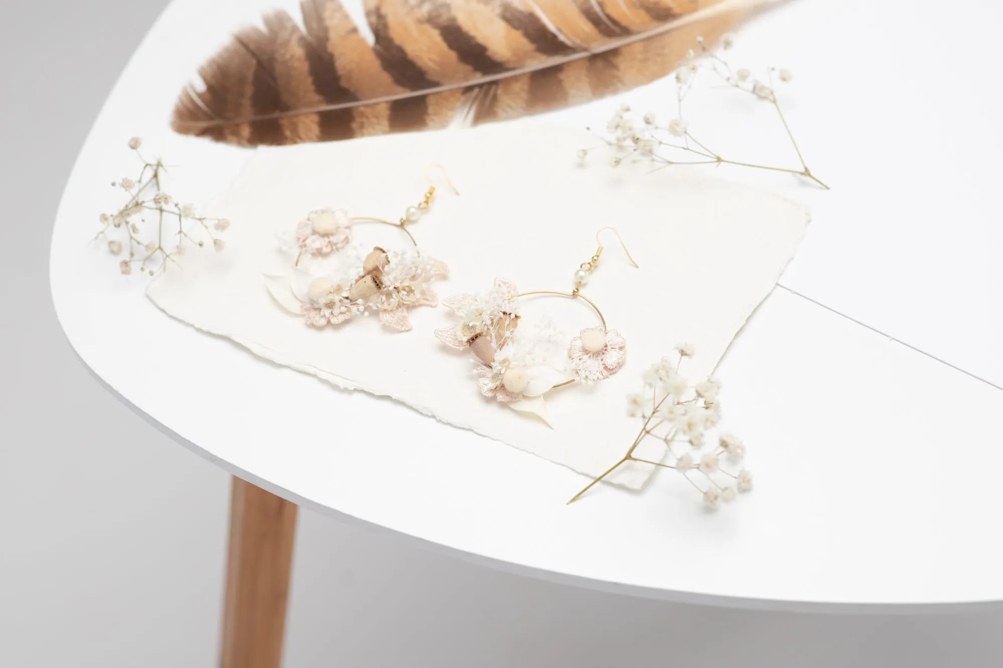 Romantic circle dangle earrings