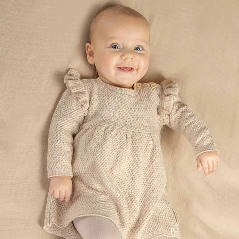 Soft Knit Cotton Tights - Sand